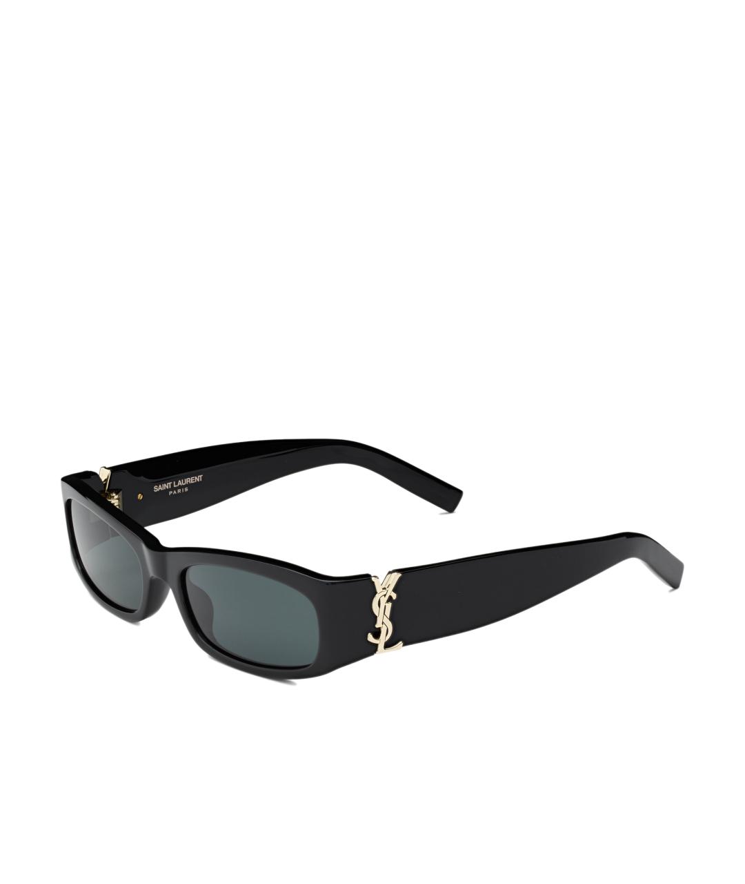 SAINT LAURENT Черные пластиковые солнцезащитные очки, фото 1