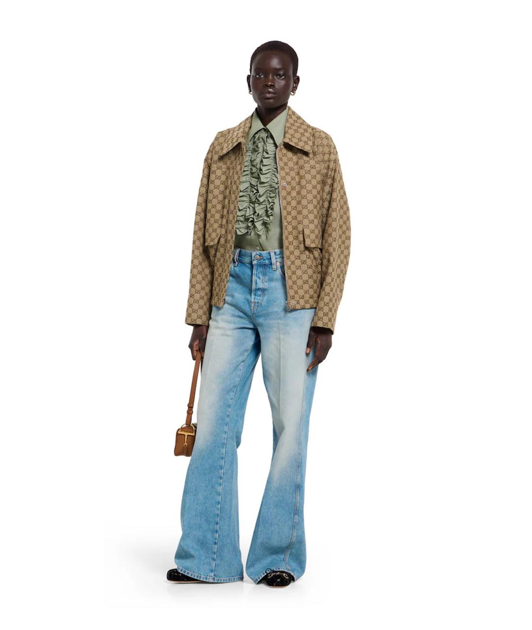 GUCCI Бежевая хлопковая куртка, фото 2