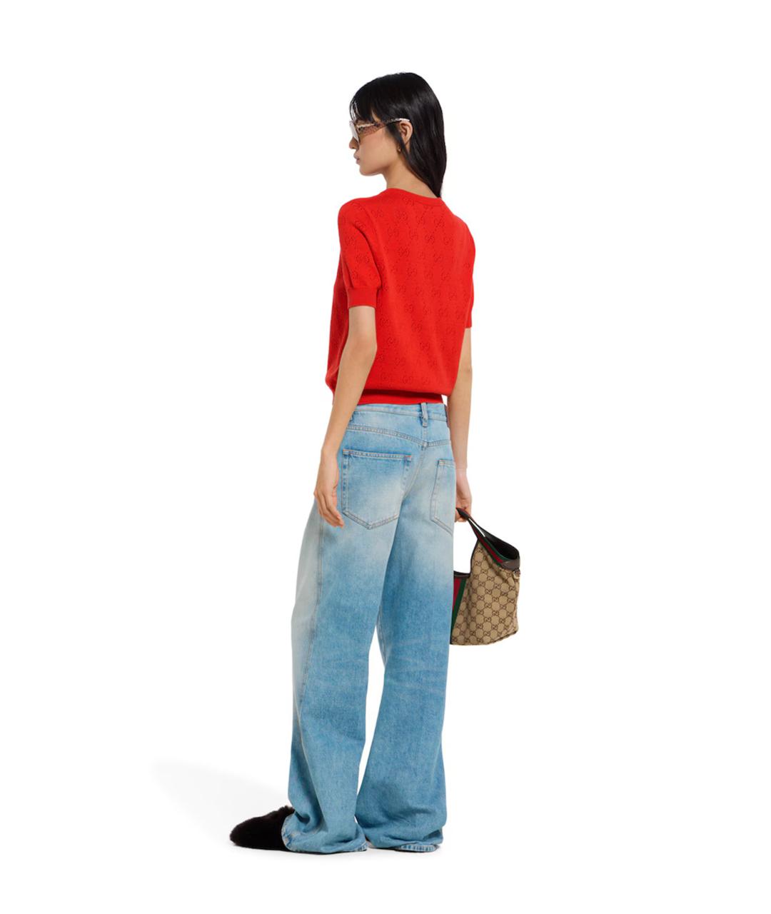 GUCCI Красный хлопковый джемпер / свитер, фото 5