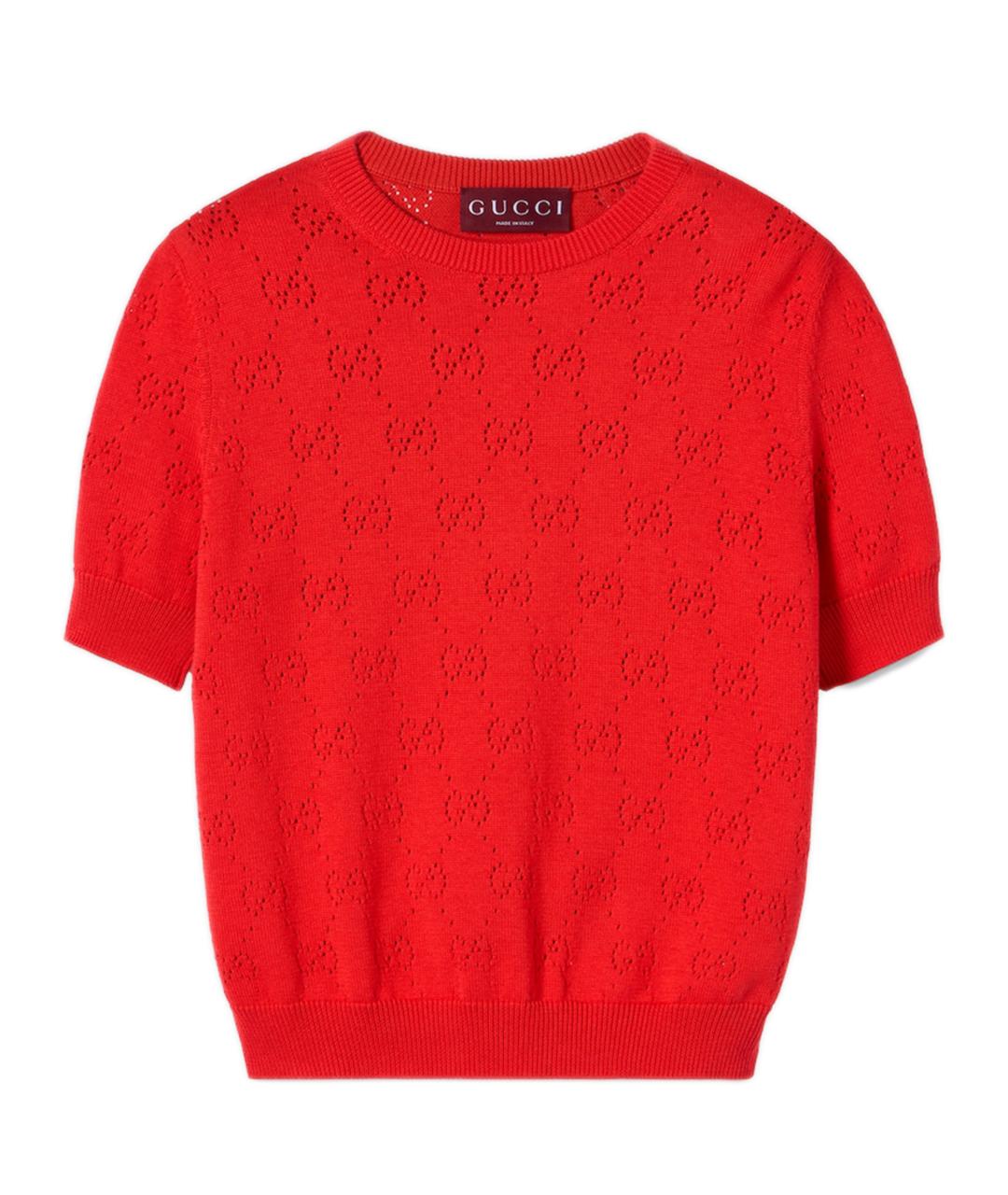 GUCCI Красный хлопковый джемпер / свитер, фото 1