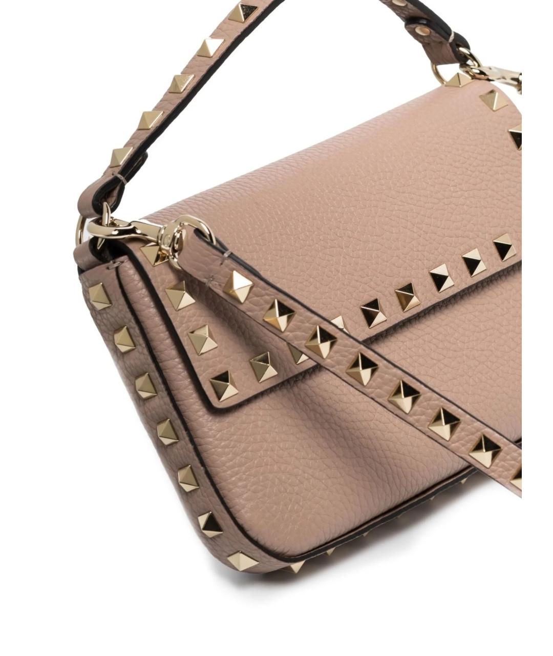 VALENTINO Розовая кожаная сумка с короткими ручками, фото 5