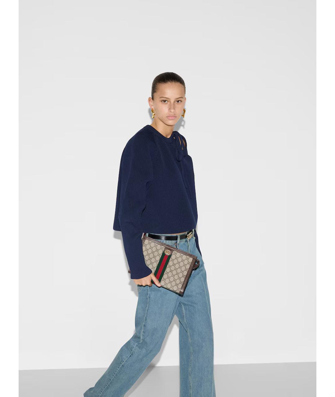 GUCCI Бежевая папка для документов, фото 3