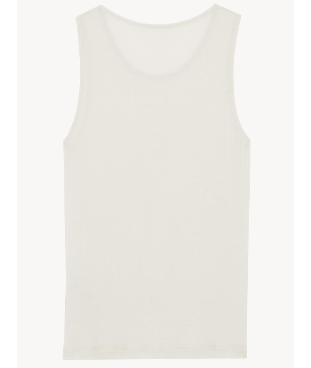 SAINT LAURENT Белая хлопковая майка, фото 2