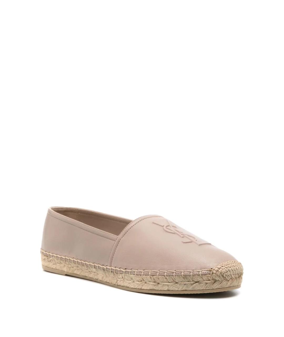 SAINT LAURENT Розовые кожаные эспадрильи, фото 2