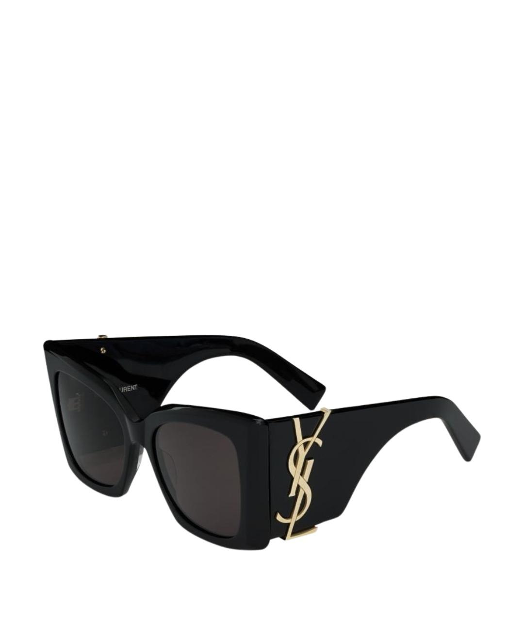 SAINT LAURENT Черные пластиковые солнцезащитные очки, фото 1