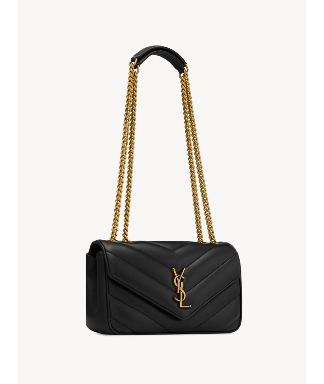 SAINT LAURENT Черная кожаная сумка через плечо, фото 7