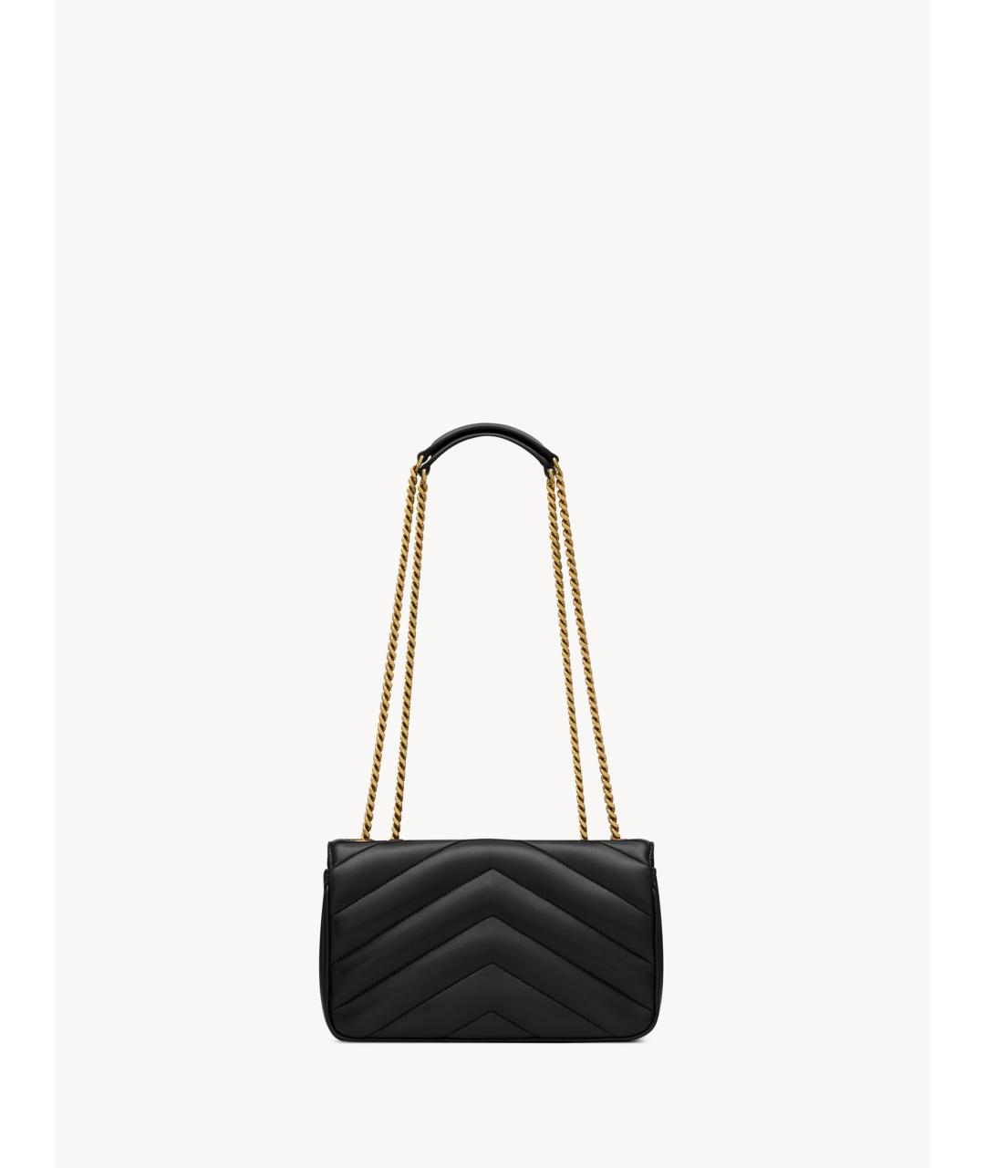 SAINT LAURENT Черная кожаная сумка через плечо, фото 2