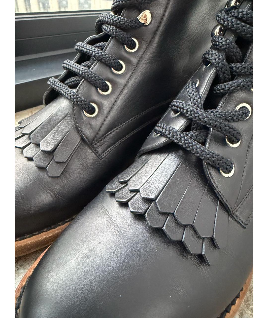CHANEL Черные кожаные ботинки, фото 6