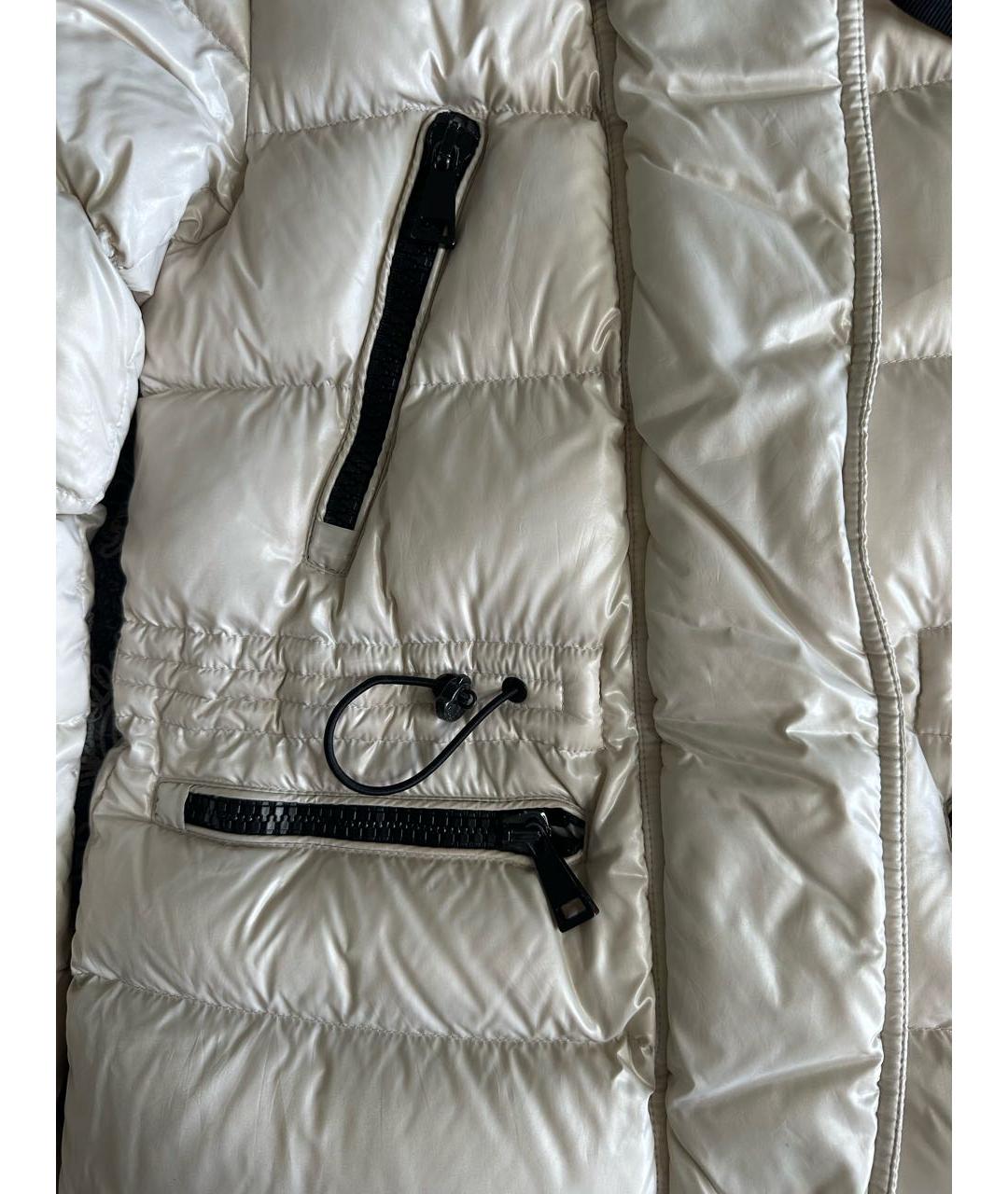 MONCLER Бежевый полиамидовый пуховик, фото 5