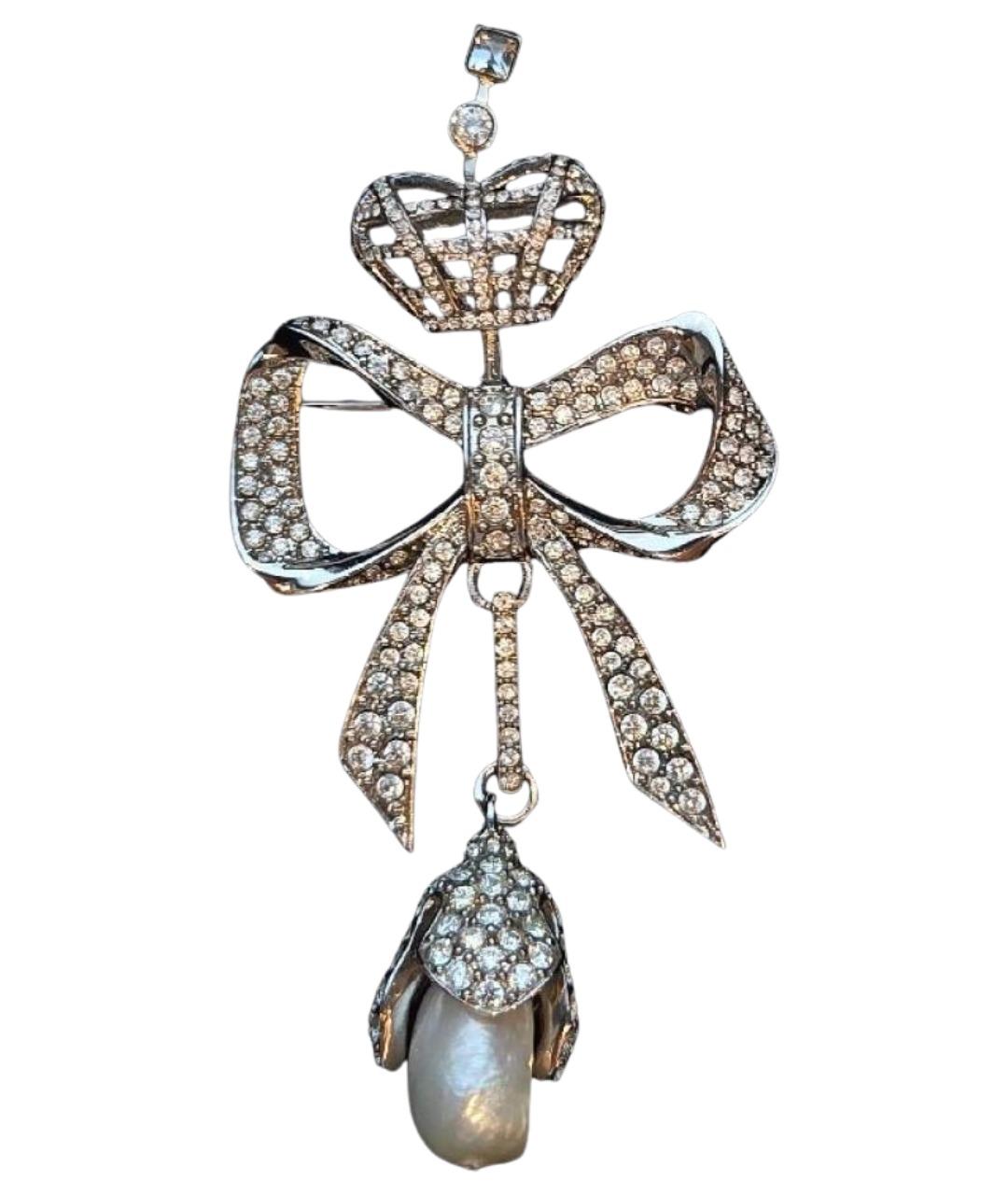 BALENCIAGA Белая металлическая булавка / брошь, фото 1