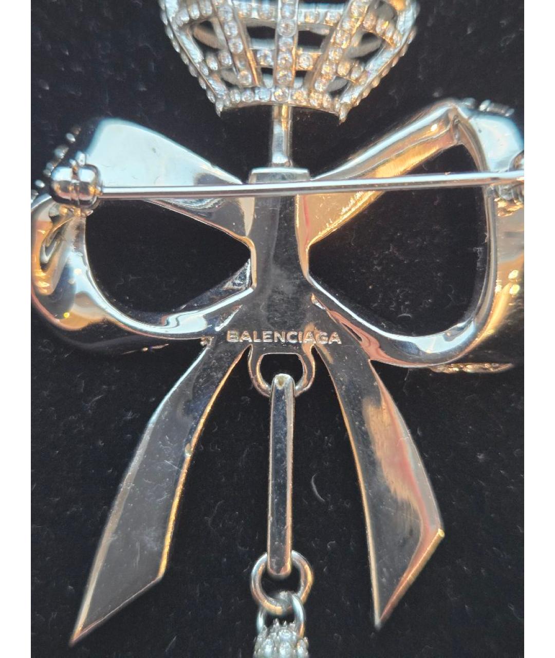 BALENCIAGA Белая металлическая булавка / брошь, фото 4