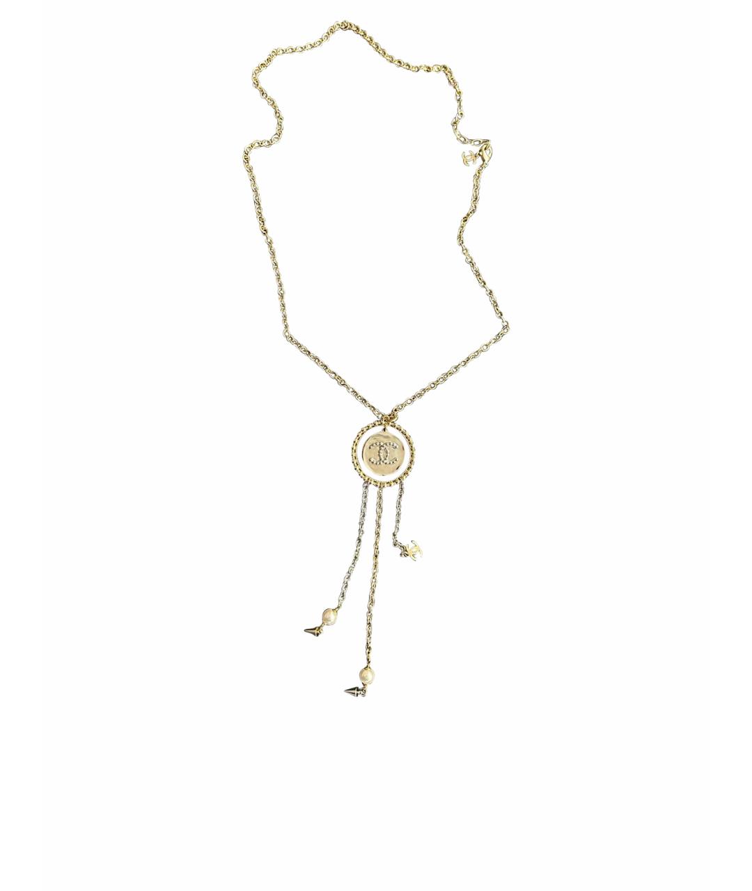 CHANEL Золотое металлическое колье, фото 1