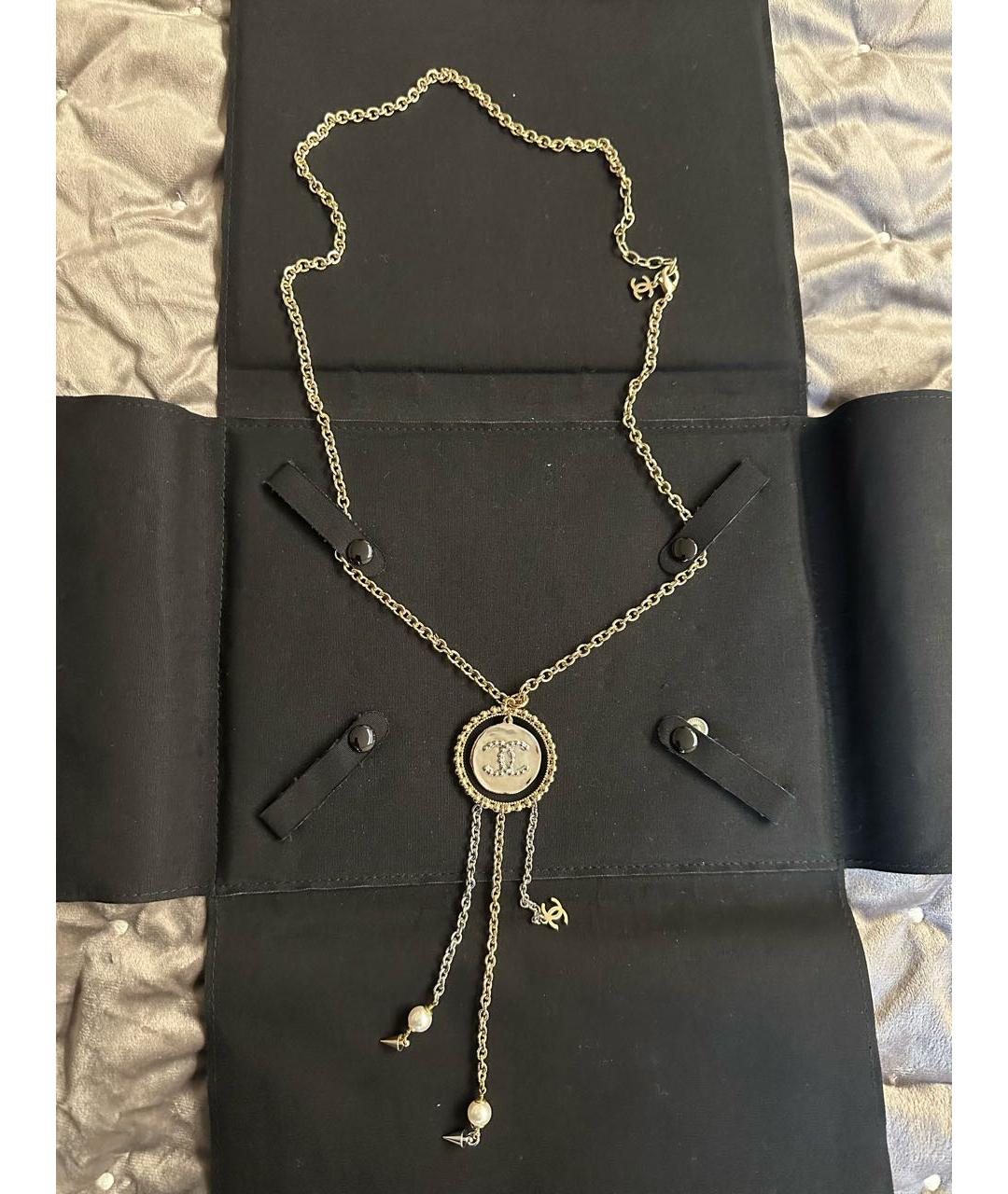 CHANEL Золотое металлическое колье, фото 4