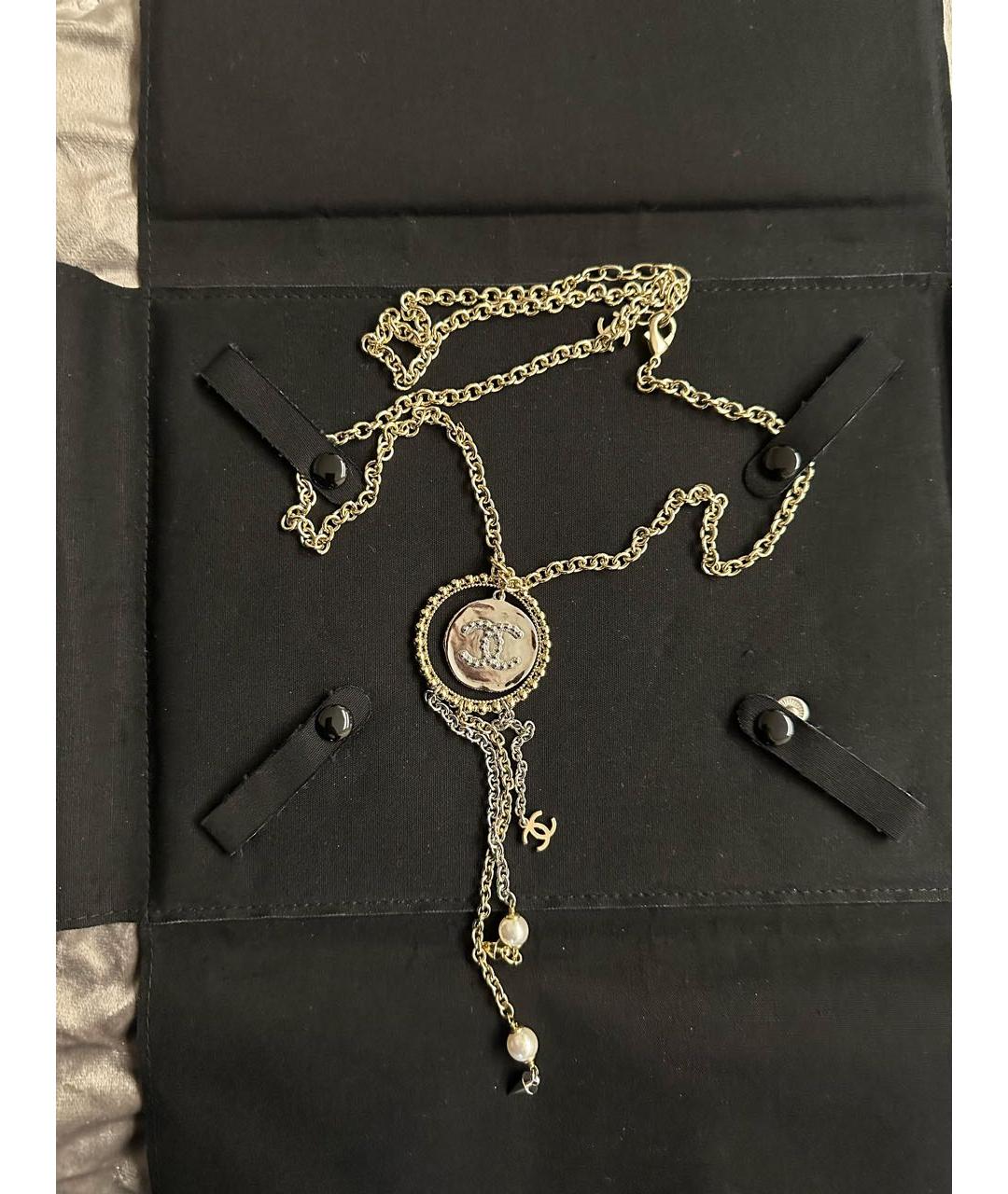 CHANEL Золотое металлическое колье, фото 2