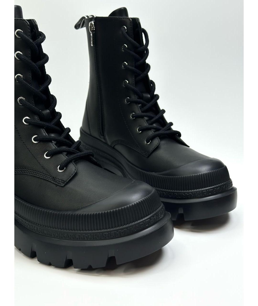 KARL LAGERFELD Черные кожаные ботинки, фото 7