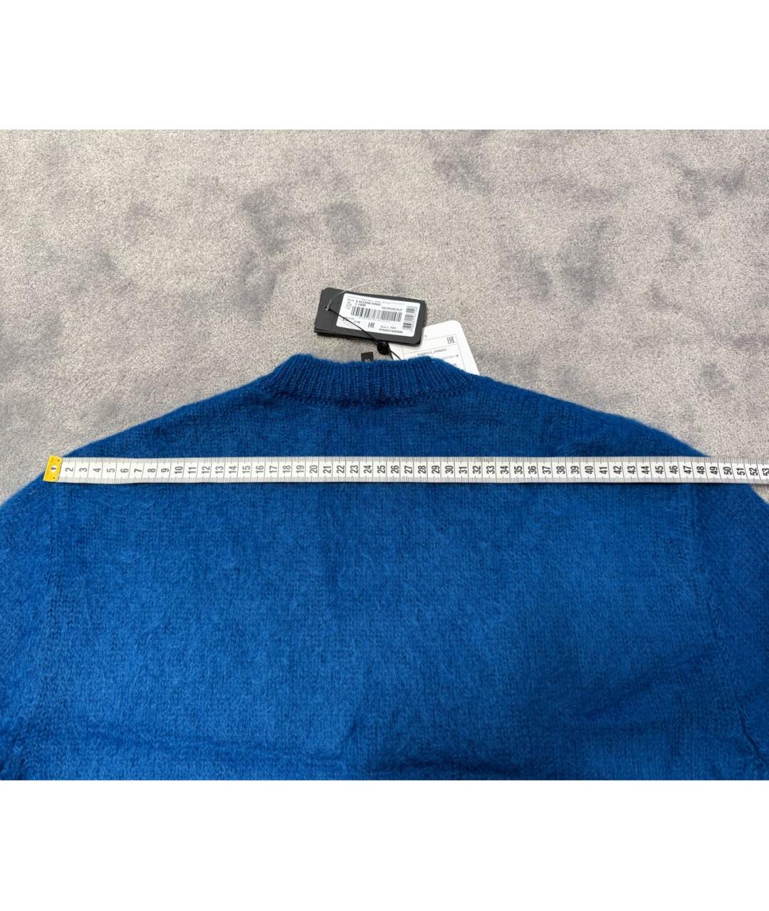 GIORGIO ARMANI Синий шерстяной джемпер / свитер, фото 5
