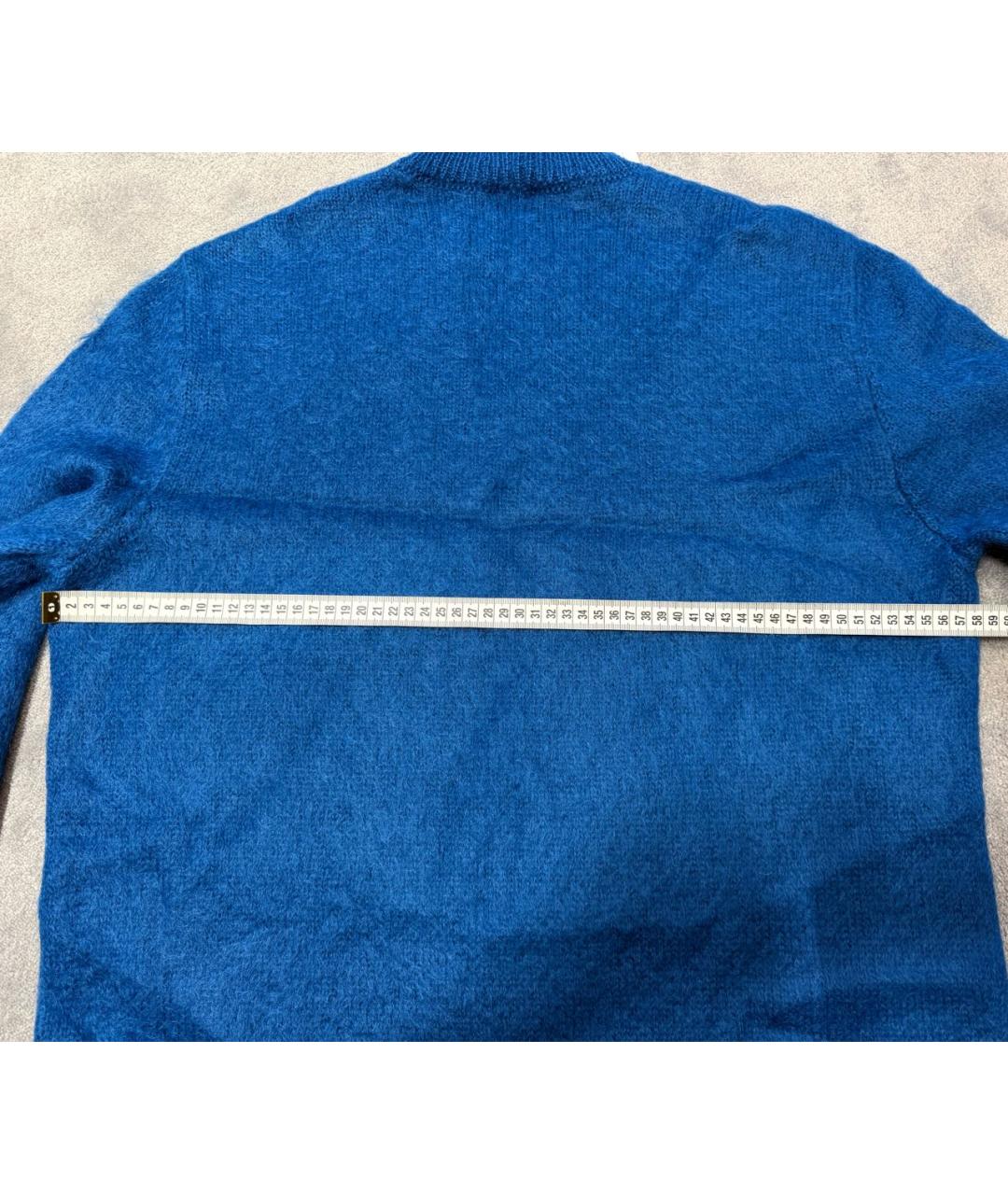 GIORGIO ARMANI Синий шерстяной джемпер / свитер, фото 6