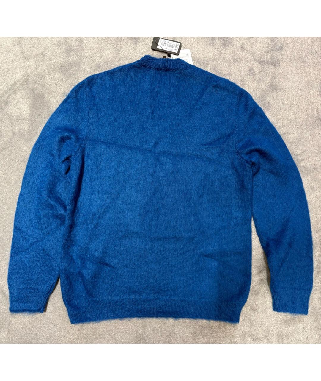 GIORGIO ARMANI Синий шерстяной джемпер / свитер, фото 2