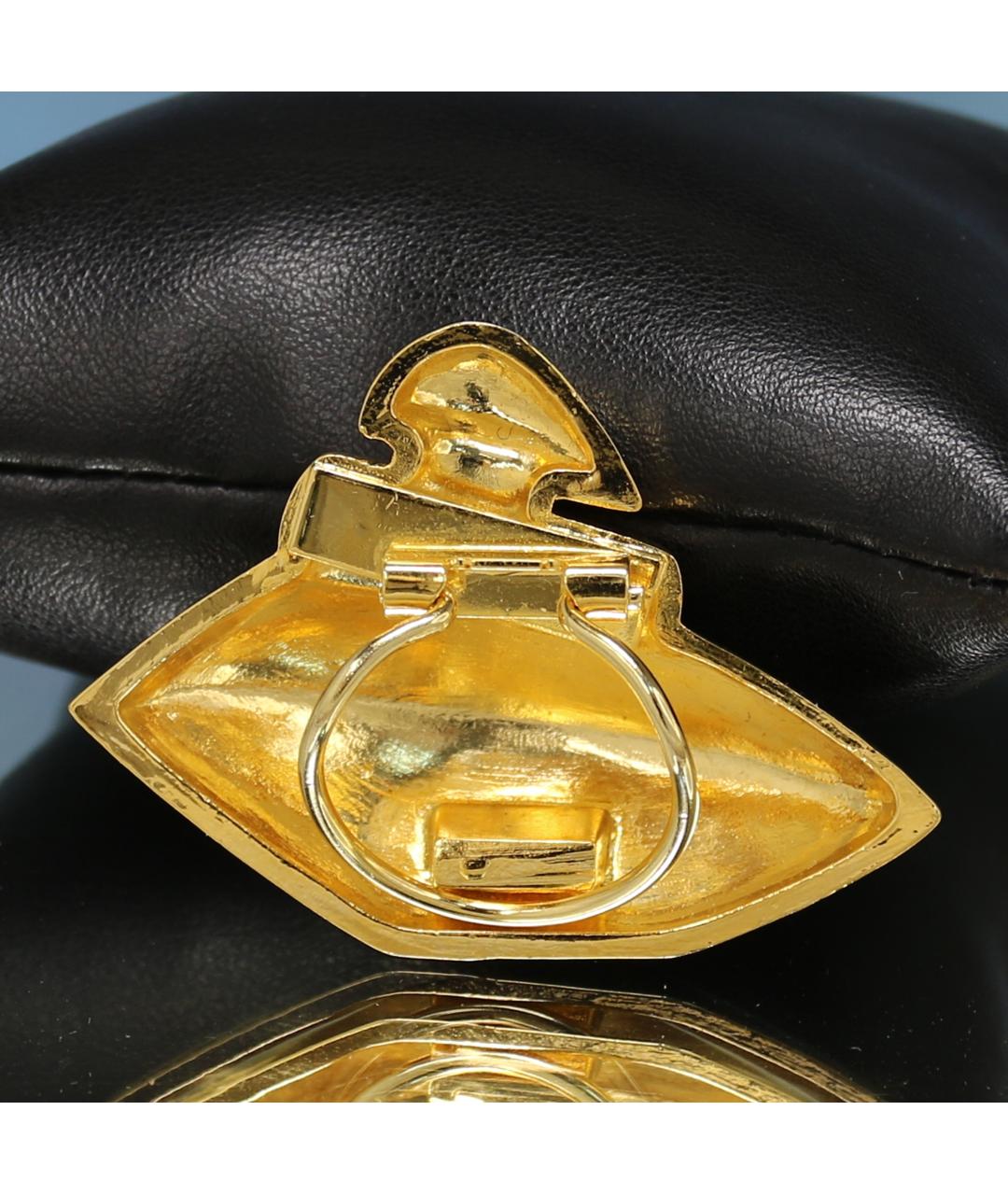 OSCAR DE LA RENTA Золотая позолоченная булавка / брошь, фото 4