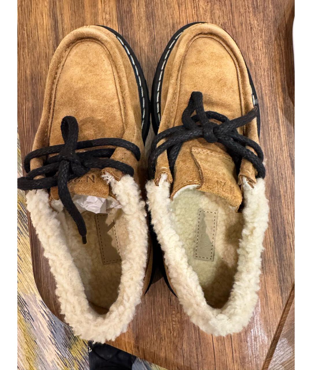 NO. 21 Бежевые замшевые ботинки, фото 3