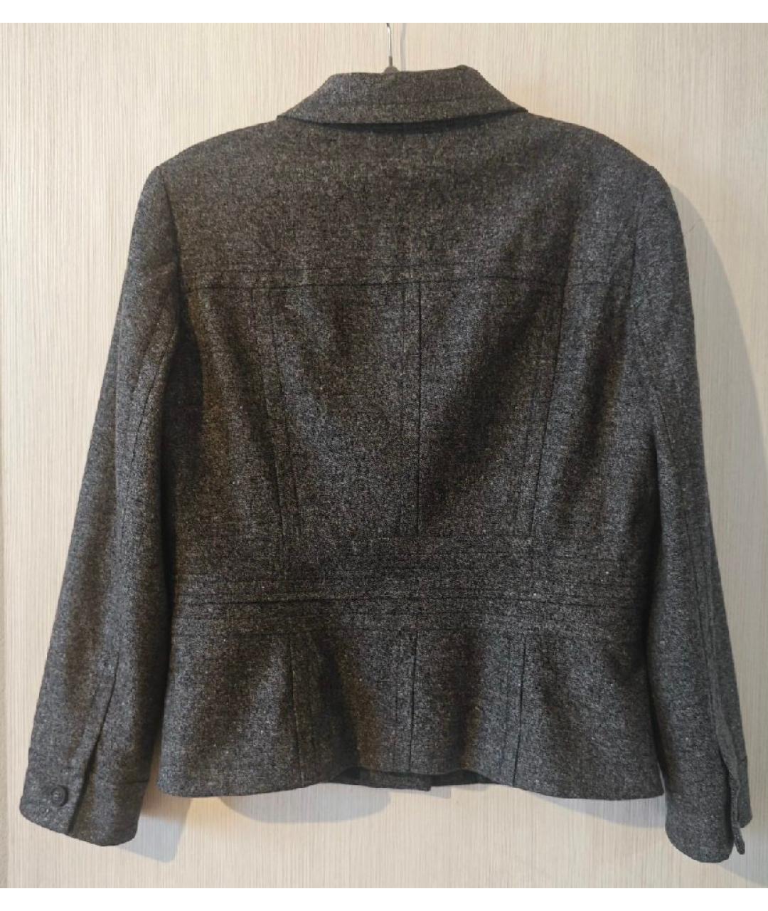 ESCADA Серый шерстяной жакет/пиджак, фото 2
