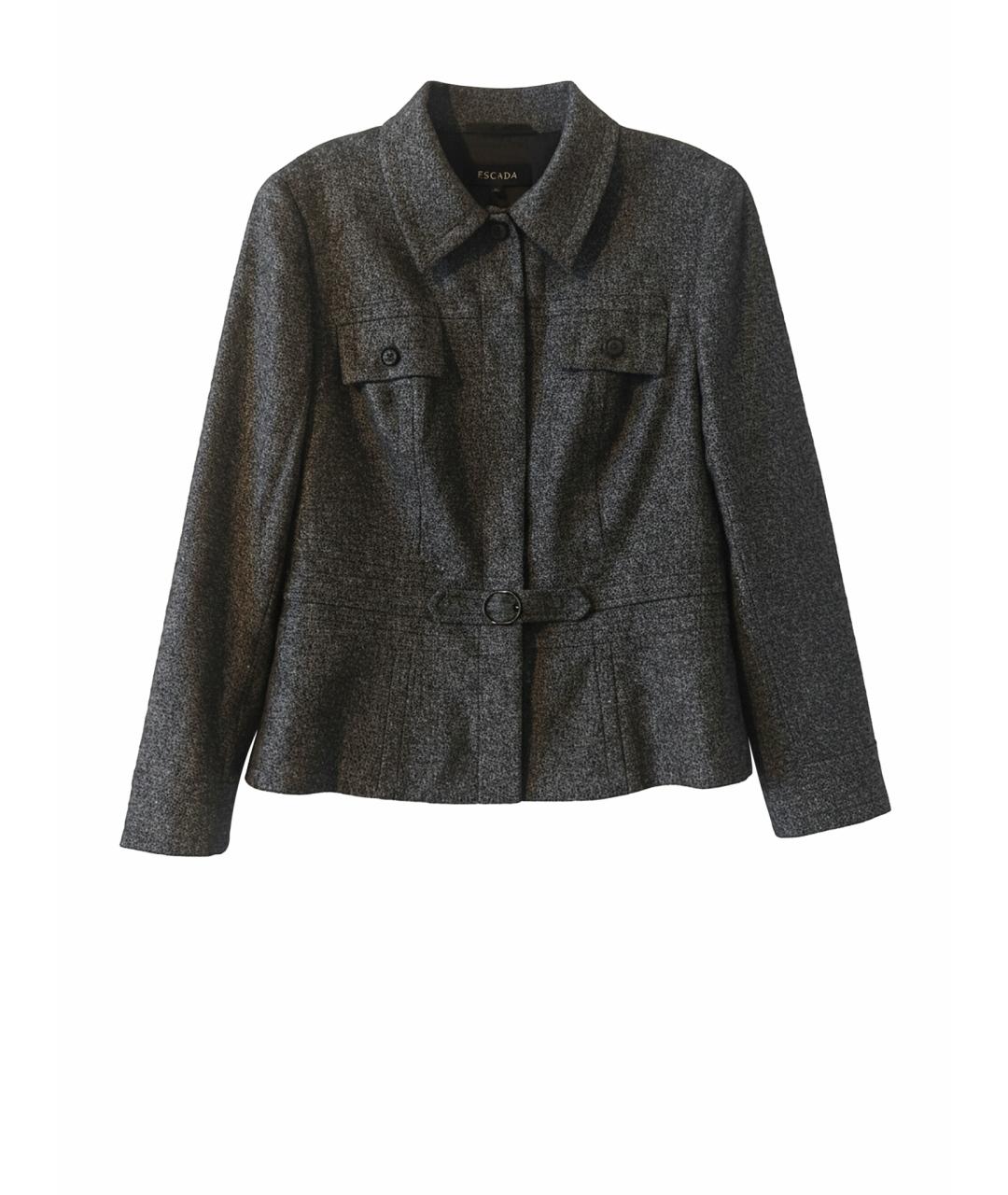 ESCADA Серый шерстяной жакет/пиджак, фото 1