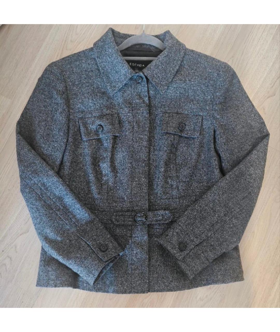 ESCADA Серый шерстяной жакет/пиджак, фото 6