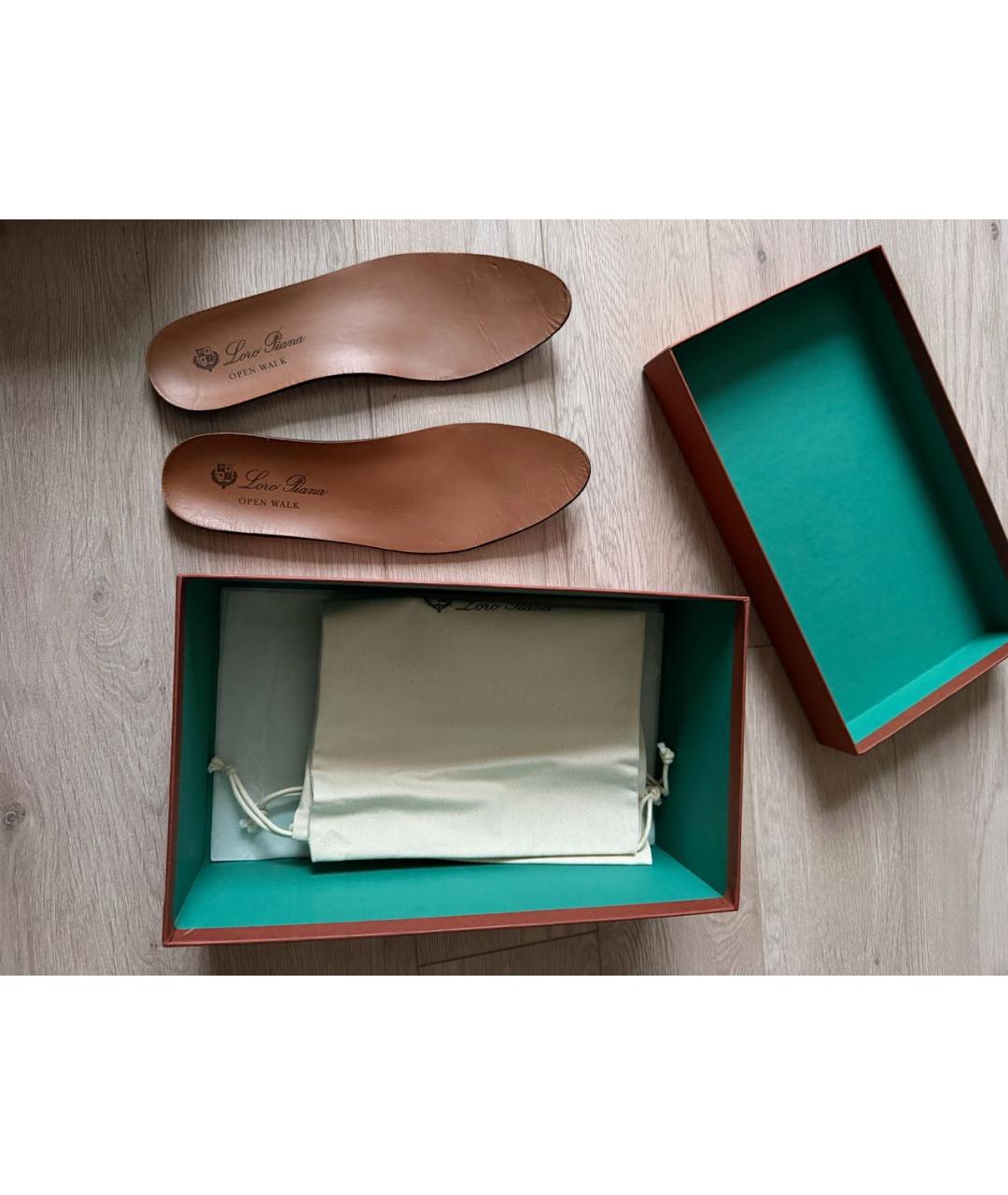 LORO PIANA Бежевые замшевые лоферы, фото 5