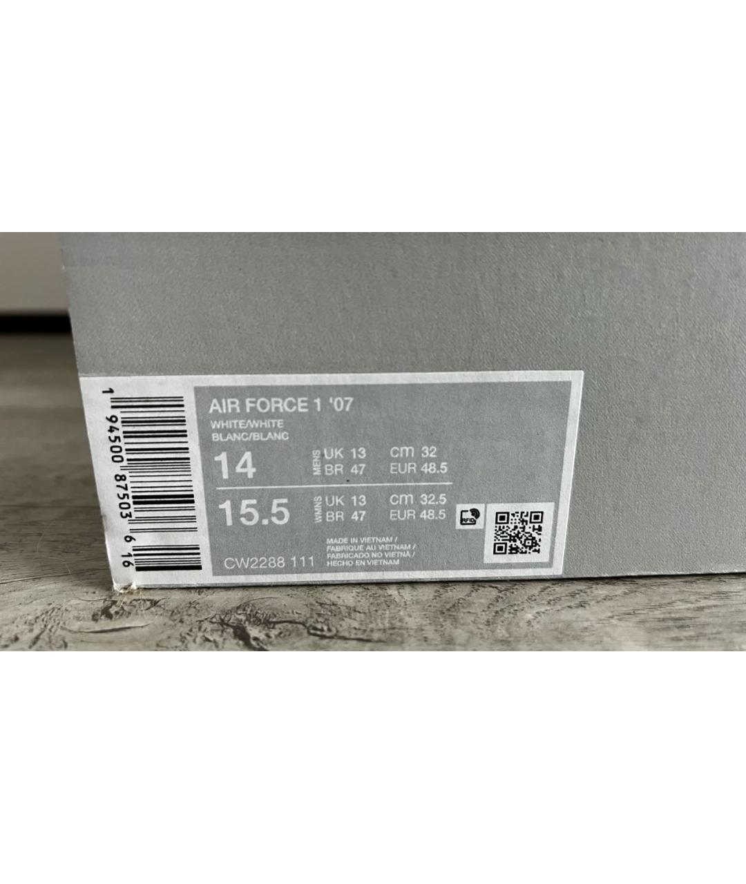 NIKE Белые кожаные низкие кроссовки / кеды, фото 7