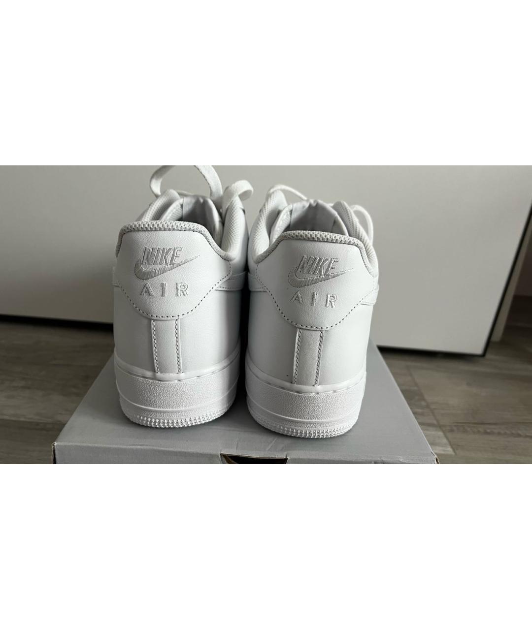 NIKE Белые кожаные низкие кроссовки / кеды, фото 4