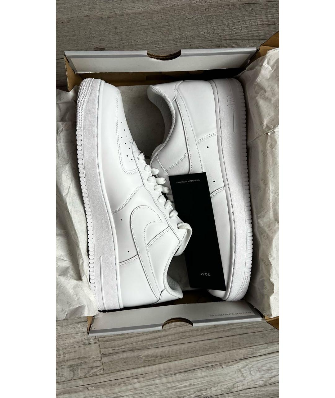 NIKE Белые кожаные низкие кроссовки / кеды, фото 3