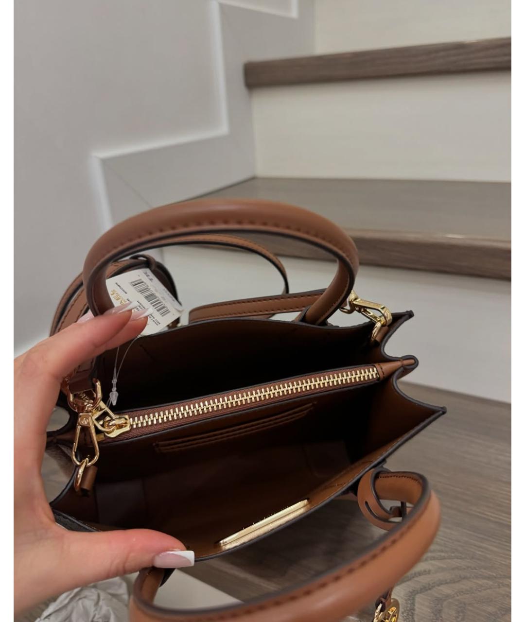 MICHAEL KORS Коричневая сумка с короткими ручками, фото 4