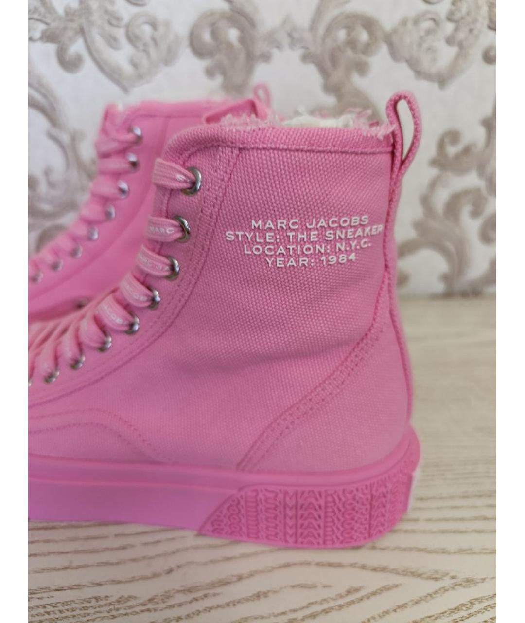 MARC JACOBS Розовые текстильные кеды, фото 4
