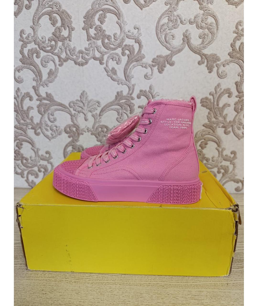 MARC JACOBS Розовые текстильные кеды, фото 5
