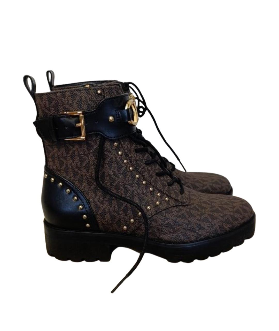 MICHAEL KORS Коричневые ботинки из искусственной кожи, фото 1