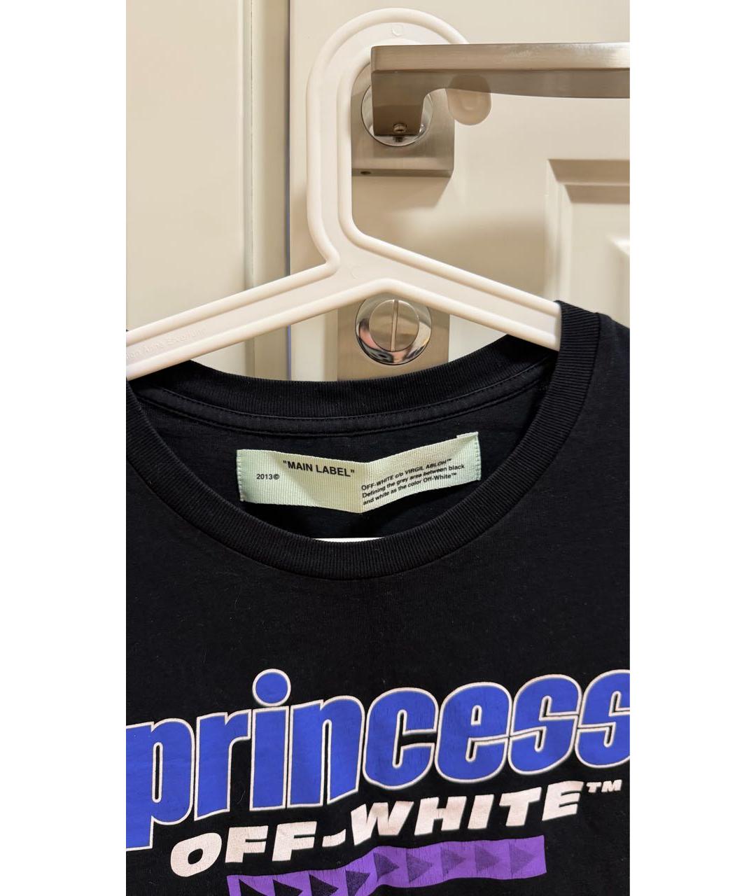OFF-WHITE Черная хлопковая футболка, фото 3