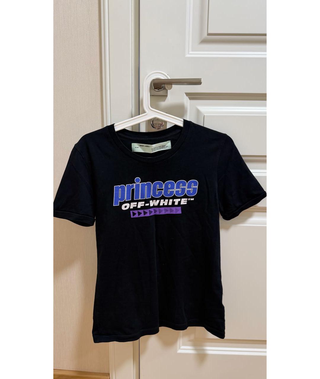 OFF-WHITE Черная хлопковая футболка, фото 4