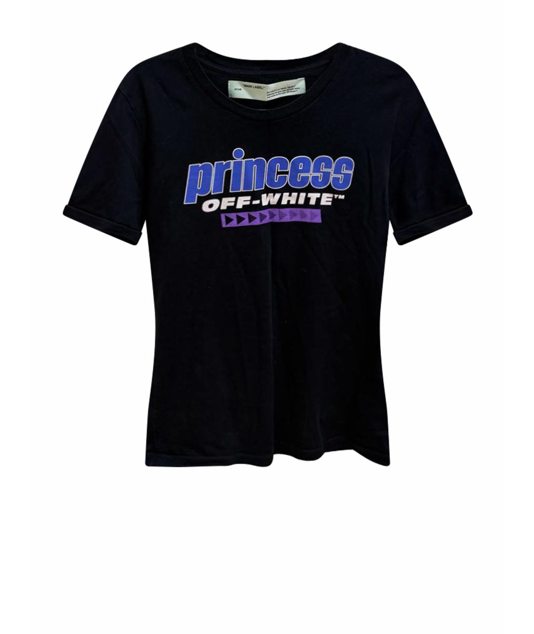 OFF-WHITE Черная хлопковая футболка, фото 1