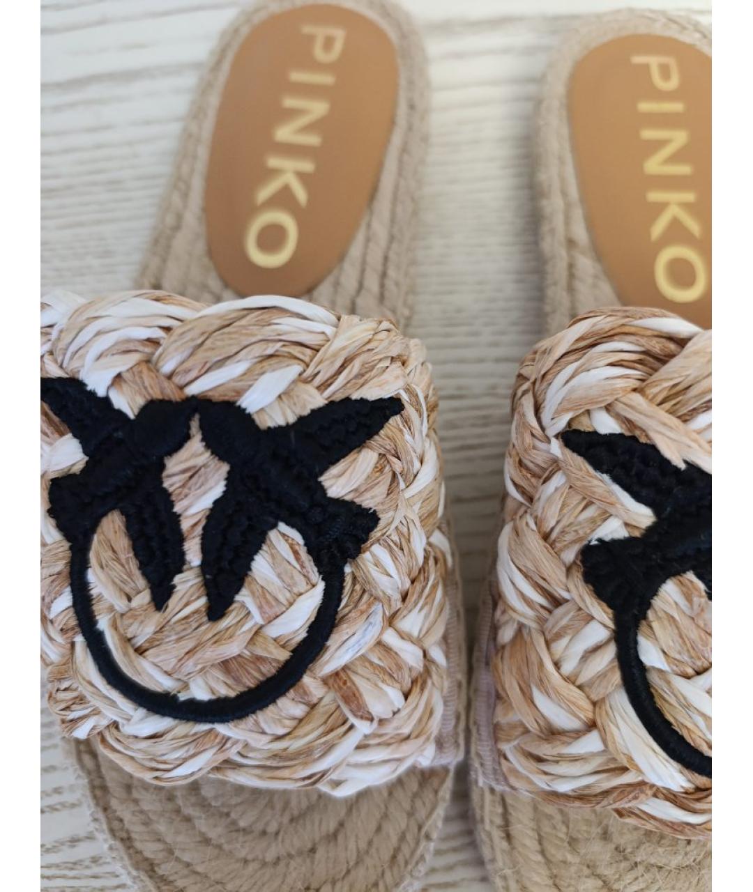 PINKO Бежевые шлепанцы, фото 4