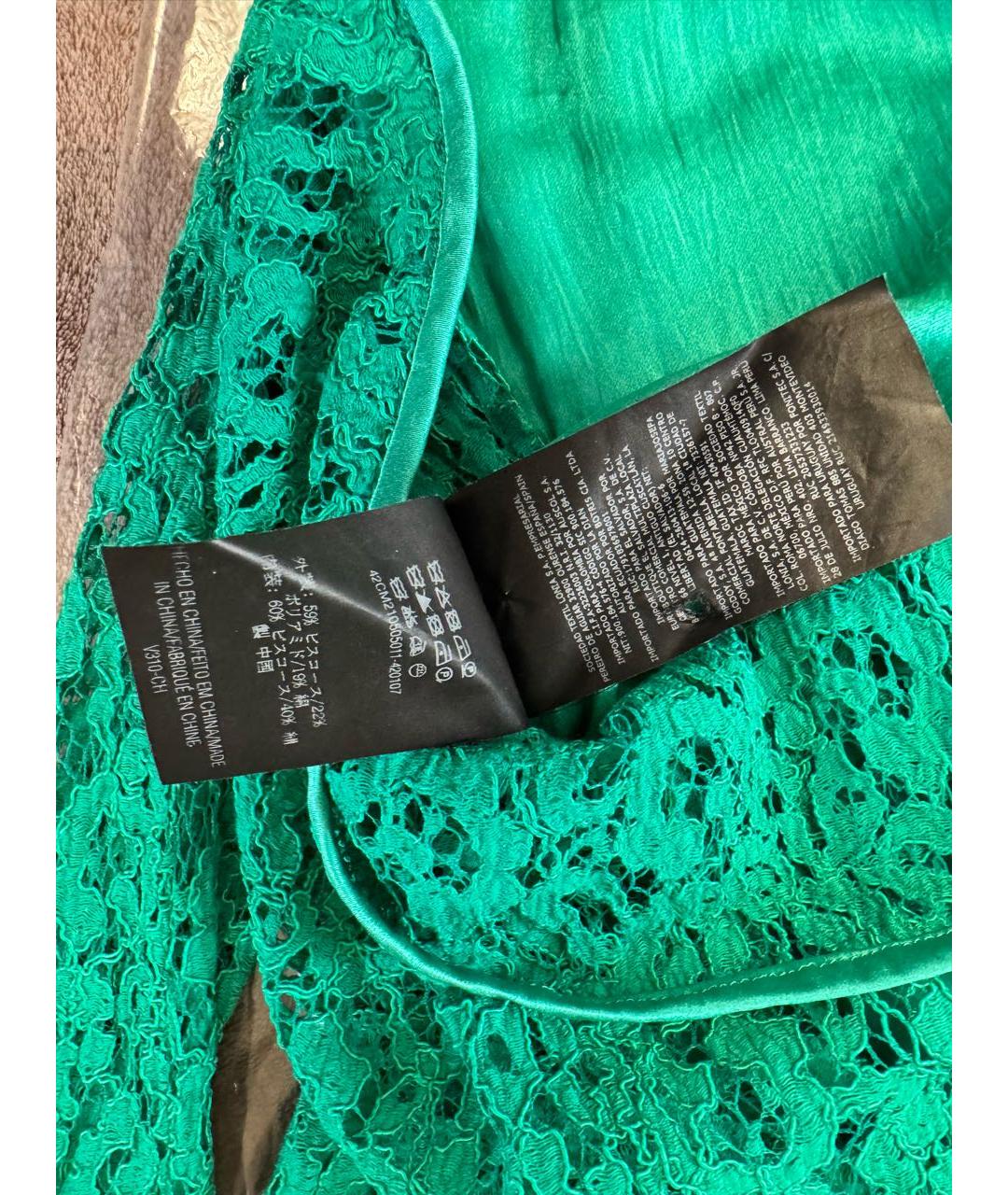 CAROLINA HERRERA Зеленая вискозная блузы, фото 6
