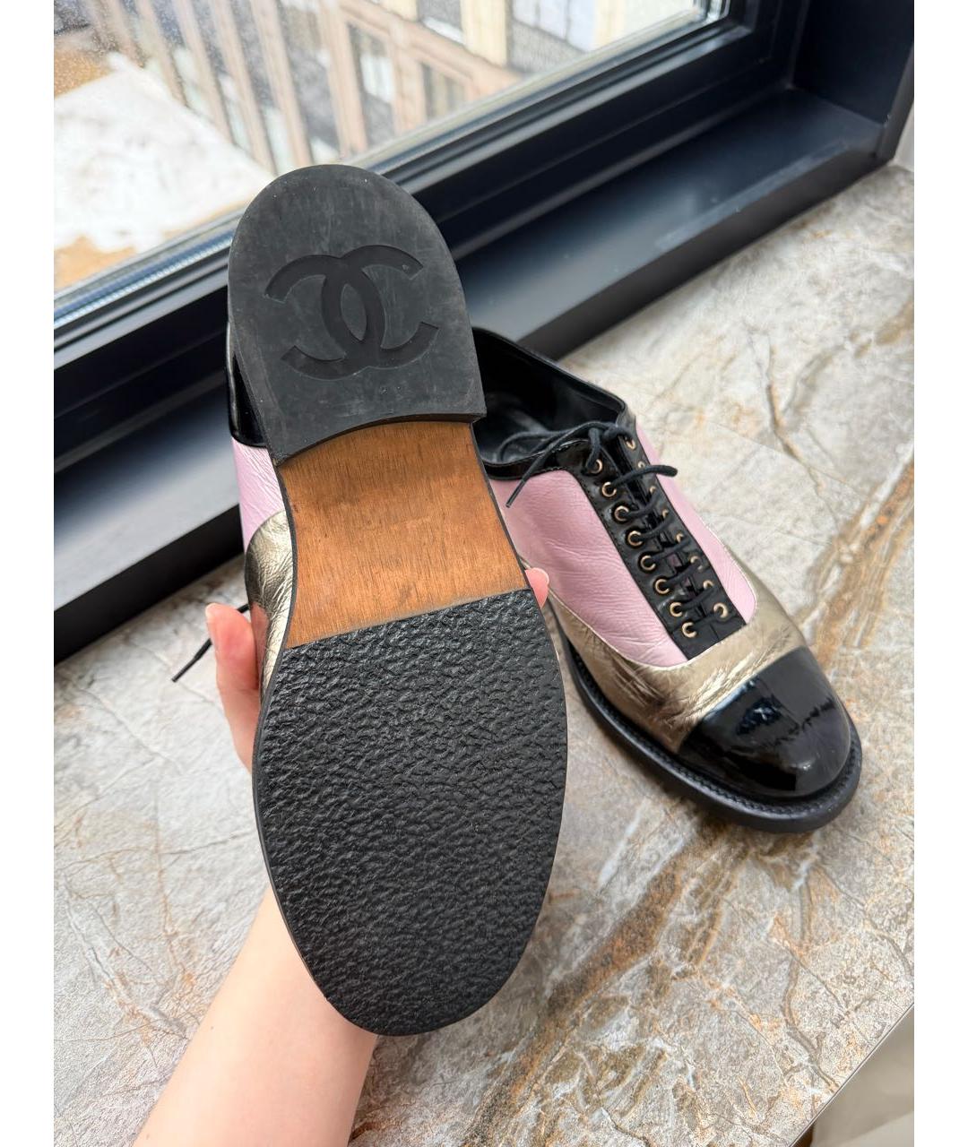 CHANEL Черные кожаные ботинки, фото 5