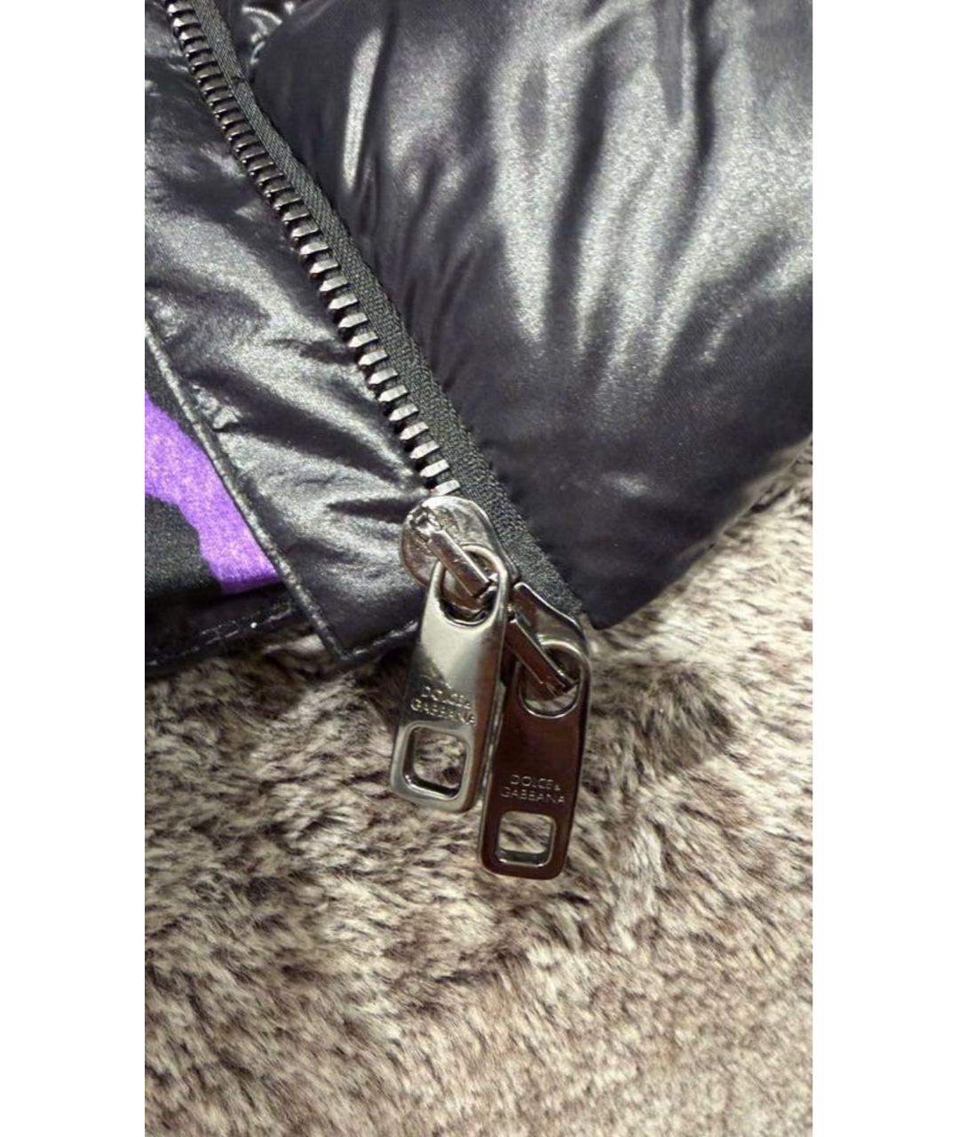 DOLCE&GABBANA Черный полиамидовый пуховик, фото 5