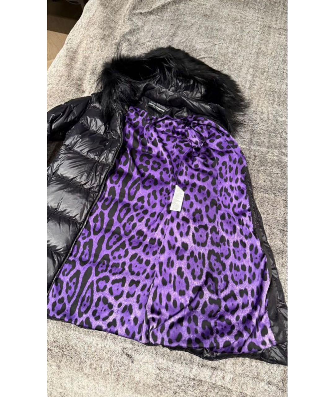 DOLCE&GABBANA Черный полиамидовый пуховик, фото 6