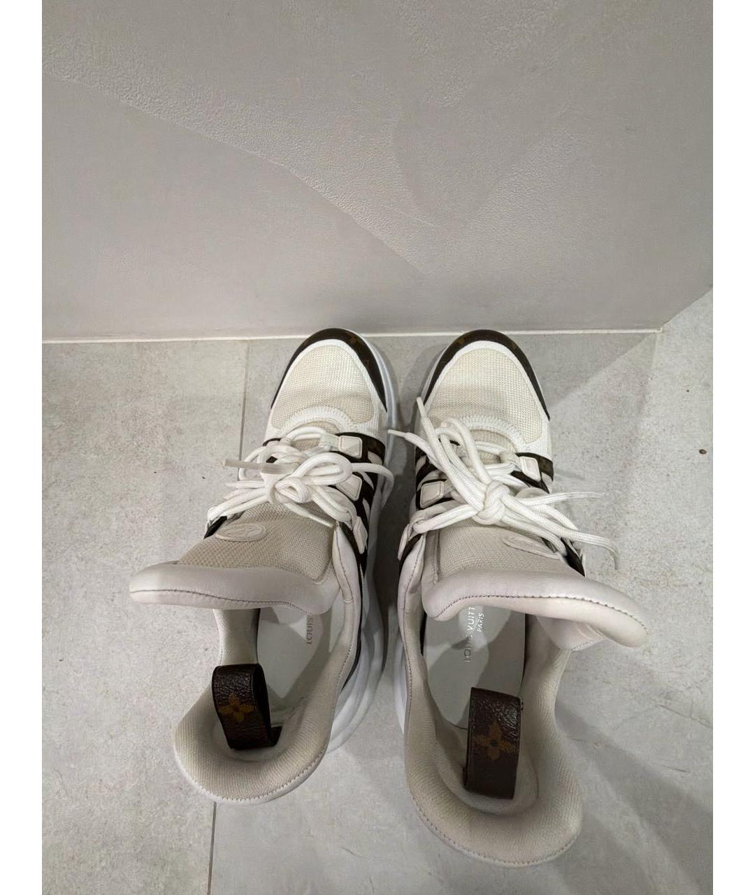 LOUIS VUITTON Белые текстильные кроссовки, фото 3