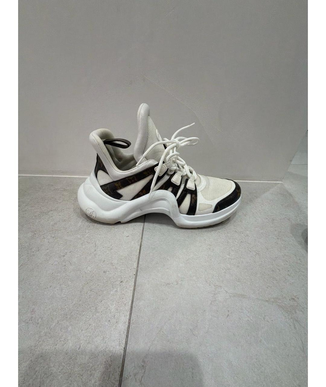 LOUIS VUITTON Белые текстильные кроссовки, фото 7