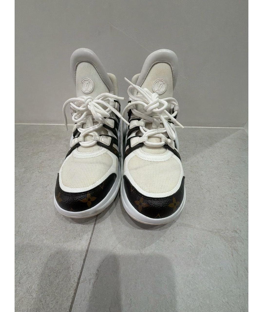 LOUIS VUITTON Белые текстильные кроссовки, фото 2