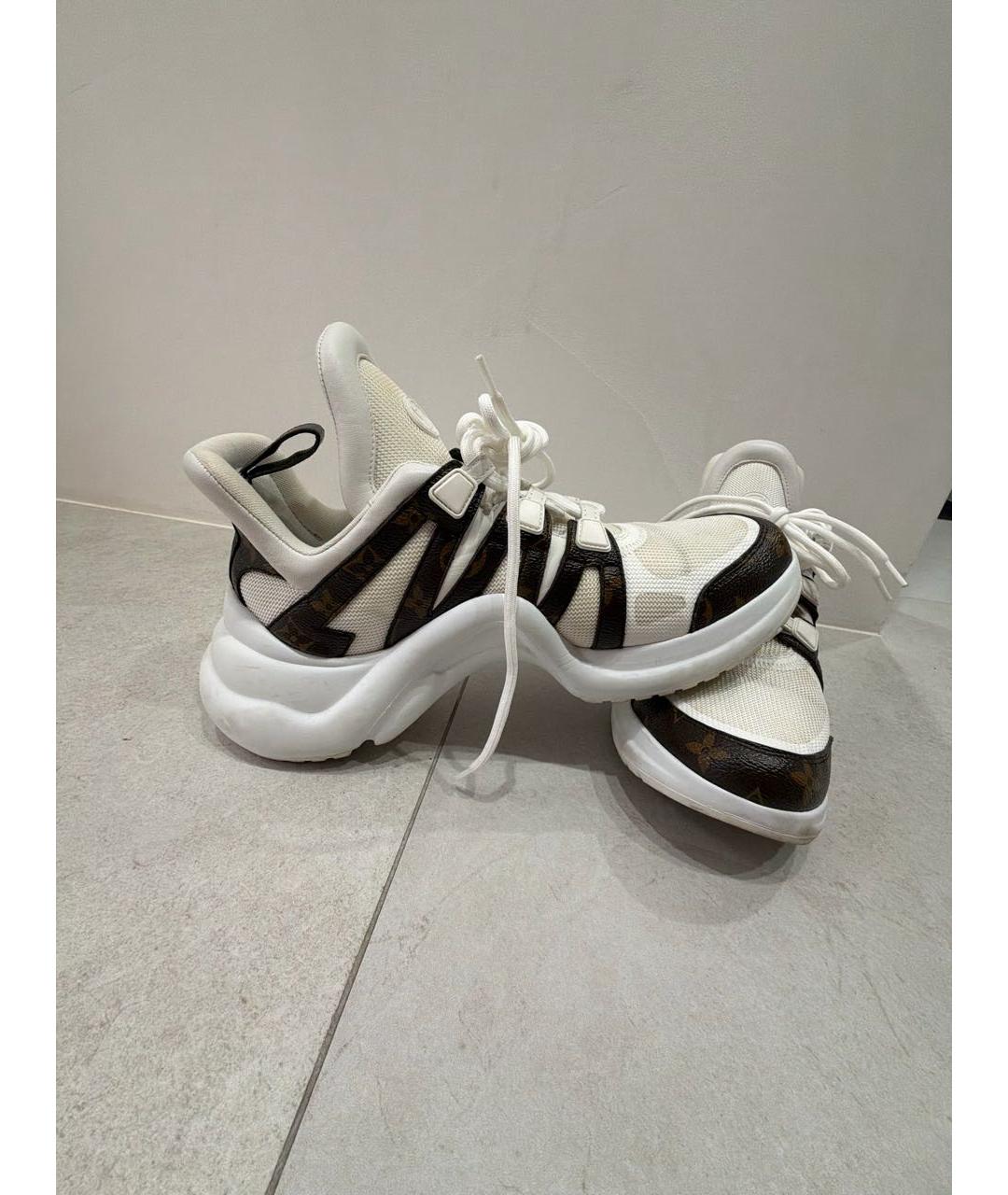 LOUIS VUITTON Белые текстильные кроссовки, фото 6