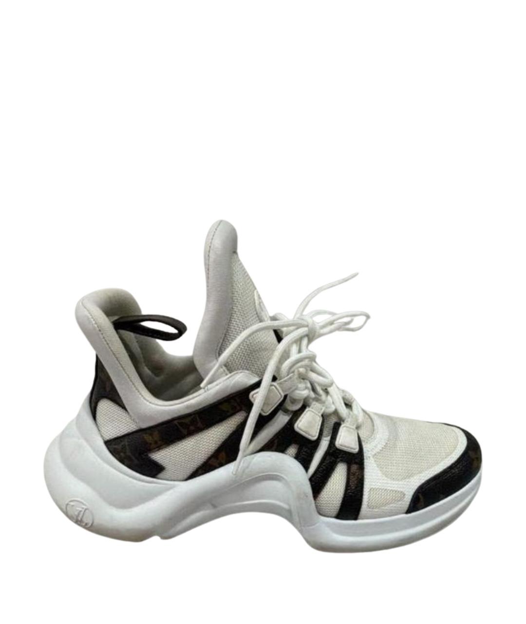 LOUIS VUITTON Белые текстильные кроссовки, фото 1