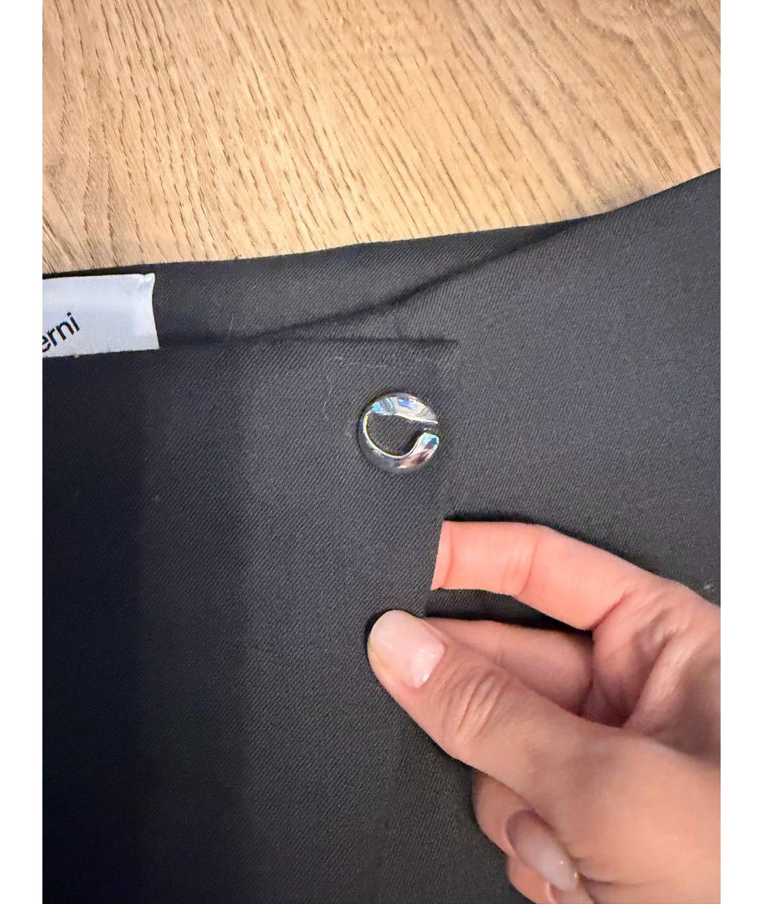 COPERNI Черная вискозная юбка мини, фото 4