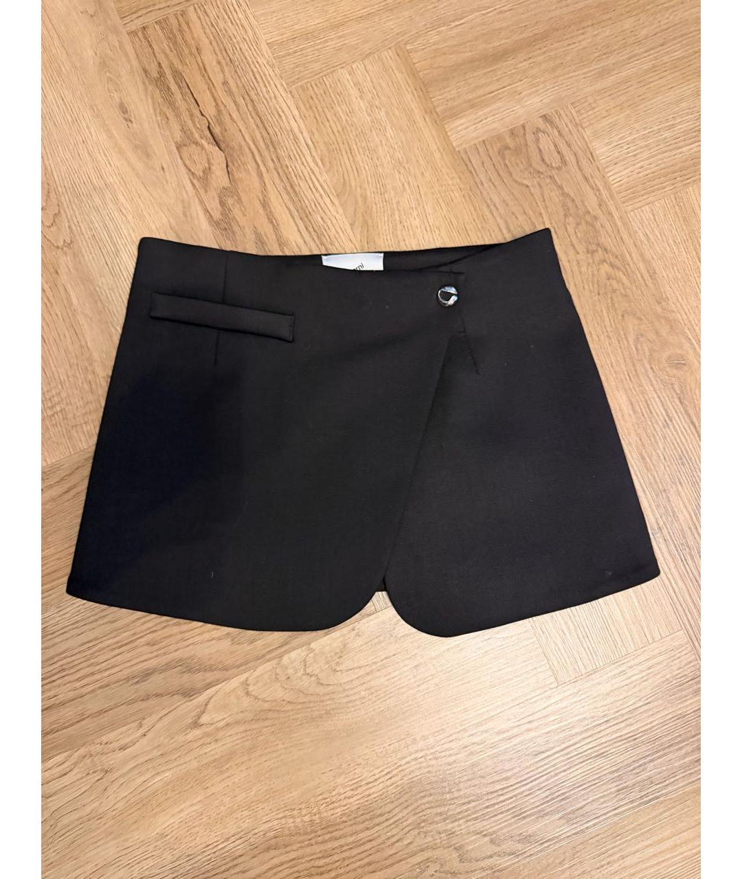 COPERNI Черная вискозная юбка мини, фото 7